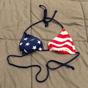 American Flag Bikini Top